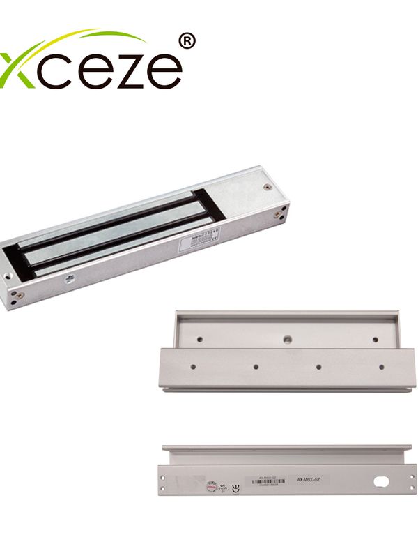 Mz620 Kit Con 1x Chapa Magnetica Ax-m620l + 1x Bracket Tipo Gz Axceze Ax-m620-gz Para Puerta De Vidrio Con Marco