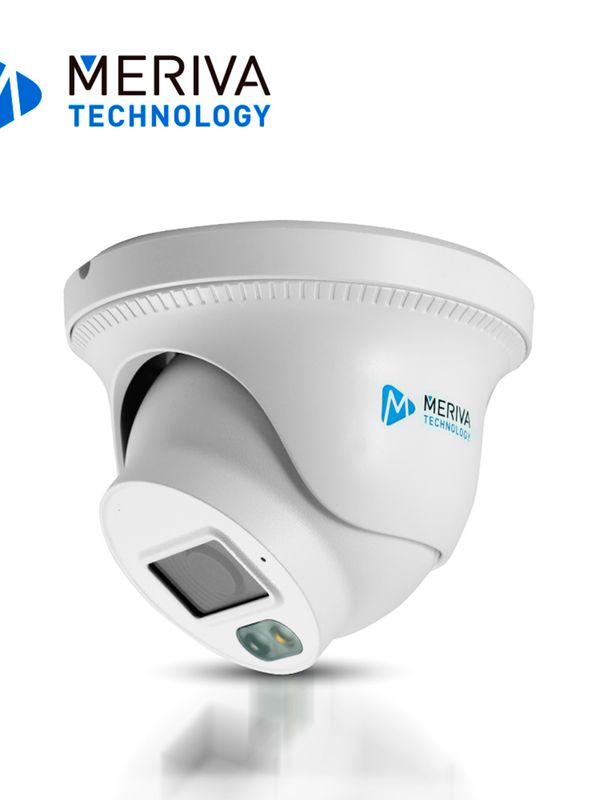 Camara Ip Domo Meriva Technology Mtd-203d / 2mp / H.265+ / 2.8mm / Iluminacion Dual (20-30m Ir / 10-20m Luz Blanca) / Ip67 / Metal-plastica / Solo Poe / Microfono Integrado / Mia 2.0 / Onvif / Video Estructurado Intrusion - Cruce De Line