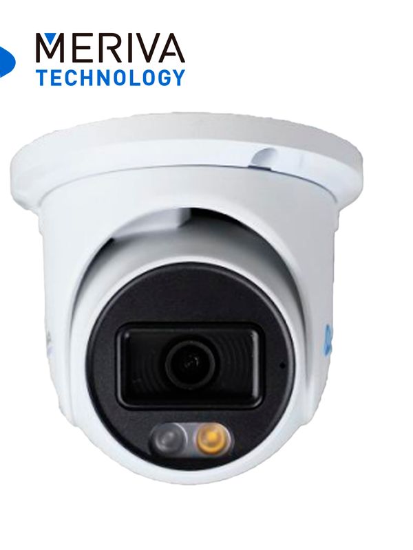 Camara Ip Turret Meriva Technology Mtd-808d / 8mp / H.265+ / 2.8mm / Iluminacion Dual (20-30m Ir / Luz Calida) / Ip67 / Metalica / 12 Vcd / Poe / Soporta Micro Sd Hasta 256 Gb (no Incluida) / 1 Entrada De Audio / Microfono Integrado / Mia 2.0 / Onvif / Deteccion De Persona-vehiculo-motocicleta