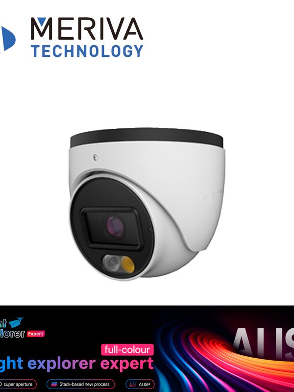 Camara Ip Turret Meriva Technology Mtd-400uc / 4mp / H.265+ / 2.8mm / Ultra Color Ai Isp Luz Calida 20m / Ip67 / Metalica / 12 Vcd / Poe / Soporta Micro Sd Hasta 512 Gb (no Incluida) / Entrada De Audio / Microfono Integrado / Mia 2.0 / Onvif / Video Estructurado Intrusion - Cruce De Linea - Objeto Perdido O Abandonado
