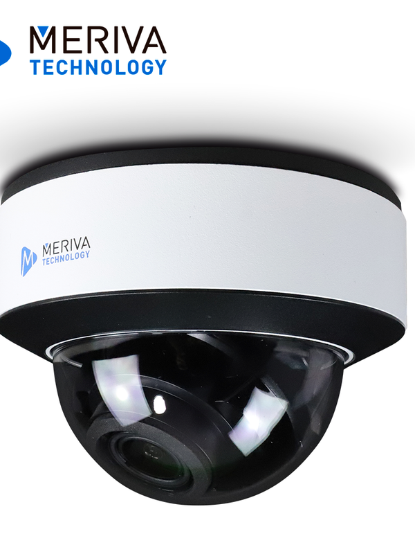 Camara Ip Domo Meriva Technology Mvd-eb600za / 6mp / H.265+ / Lente Motorizado 2.8 - 12mm / 30 - 50m Ir / Ip67 / Ik10 / Metalica / 12 Vcd / Poe / Soporta Micro Sd Hasta 256 Gb (no Incluida) / 1 Entrada + 1 Salida De Audio / 1 Entrada + 1 Salida De Alarma / Salida Bnc / Microfono Integrado / Mia 2.0 / Onvif / Reconocimiento Facial Con Nvr Serie Main