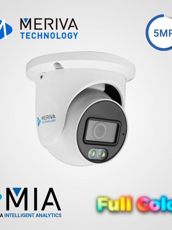Camara Ip Turret Meriva Technology Mtd-fc500fa / 5mp / H.265+ / 2.8mm / 20 - 30m Luz Calida / Ip67 / Metalica / 12 Vcd / Poe / Soporta Micro Sd Hasta 256 Gb (no Incluida) / 1 Entrada De Audio / Microfono Integrado / Mia 2.0 / Onvif / Face - Deteccion - Control De Aforo - Video Estructurado - Intrusion - Conteo De Personas - Entrada-salida De Area / Real Scene Series - Imagen A Color 24/7 / Compati