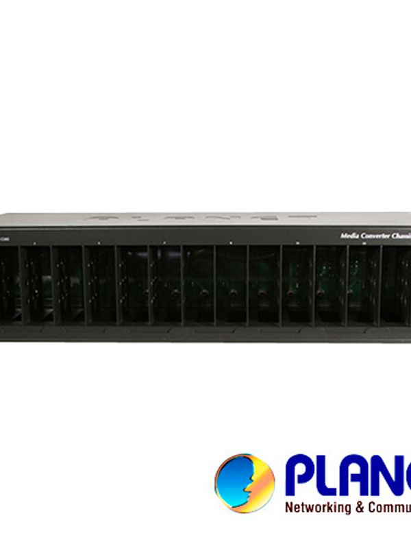 Chasis Convertidor De Medios Planet Mc-1500 /no Administrable/ Soporta Hasta 15 Modulos Convertidores De Fibra/ Montaje En Rack/ Compatible Con Modulos De Fibra Optica Multimodo-monomodo-cobre.