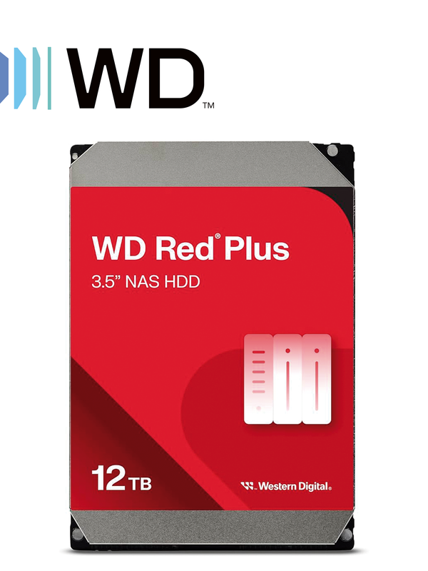 Dd Disco Duro Wd120efbx Wd Red Plus 3.5 Sata 12tb Cache 256mb 7200rmp Especial Para Almacenamiento Y Nas Hasta 8 Bahias