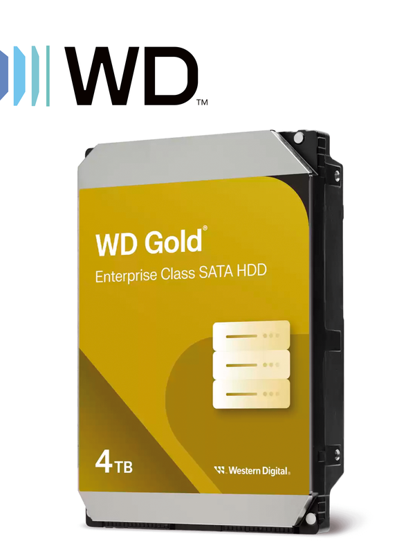 Dd Disco Duro 4tb Wd4004fryz Wd Gold 3.5 Pulgadas Sata 7200 Rpm Cache 256mb 24x7 Hotplug Para Nas Nvr Y Servidor