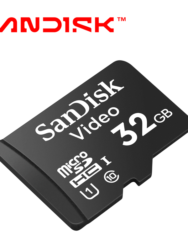 Tarjeta Memoria Micro Sd Xc Sandisk Video 32gb Sdsdqas4-032g-bp / Optimizada Para Videovigilancia 24/7 / Alta Resistencia / Opera En Temperaturas De -25 A 85 Grados Centigrados / Especial Para Camaras Ip Y Dvr Movil