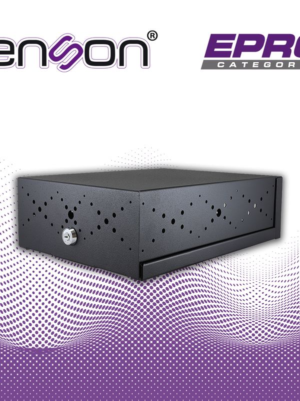 Gabinete De Seguridad Enson Lince13 Para Dvr Movil 380x270x115mm Con Ventilador Color Negro / Compatible Con La Serie Mx1n Y Mm1n