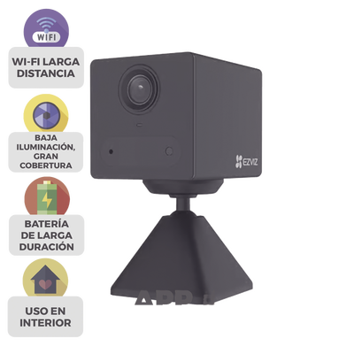 Mini Cámara IP Inalámbrica Con Batería Recargable (Cero Cables) / 2 Megapíxel / Uso en Interior / Grabación en la Nube / Base Magnética Para Adherirla a Superficies Metálicas