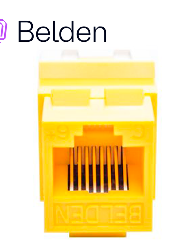 Conector Modular Jack Cat6+ Rj45 Belden Ax104191 / Keyconnect / Interior / Amarillo / Pieza