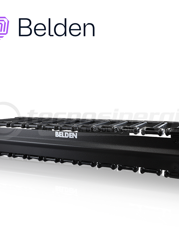 Organizador Horizontal Con Dedos Moldeados Y Cubierta Abatible Belden Bhh192ur / Interior / Negro / 2ur / Pieza