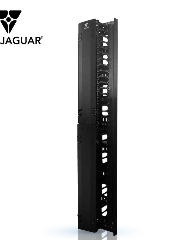 Organizador Vertical P/racks O Gabinetes Cable Ncs Jaguar Ncs-vop-28 28 Ur Con Peines De Policarbonato Tapa Removible Y Abatible Posibilidad De Sujecion De Cable Con Cinchos Velcro O Piola Peso De 4 Kg Cumple Con La Norma Eia