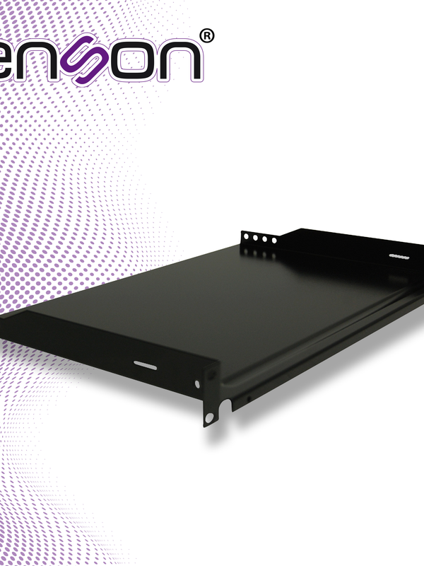 Charola Para Rack Enson Ens-rtr1u Fijacion Frontal A Dos Puntos Solida De 1 Unidad De Rack, Compatible Con Racks Y Gabinetes Enson