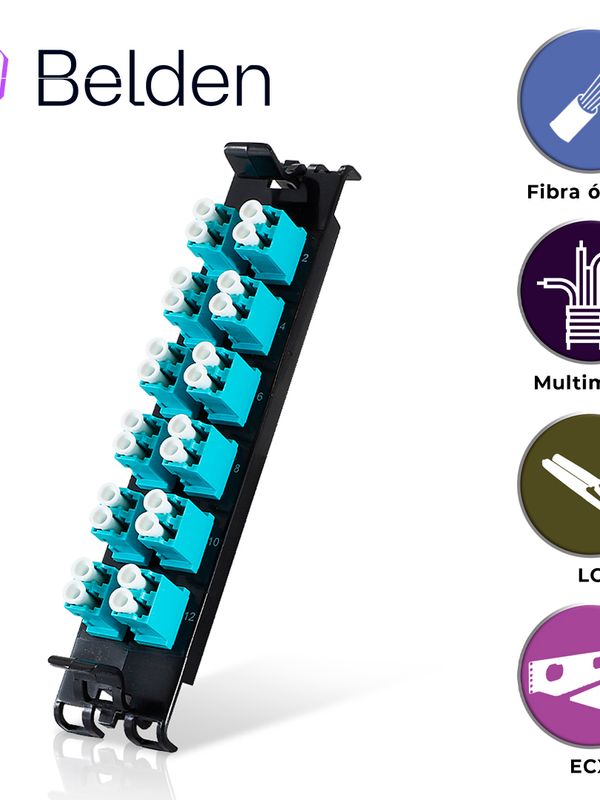 Frame Fx Ecx Multimodo Belden Ff3x12ld / Om3 / Aqua / Lc Duplex / 12 Puertos
