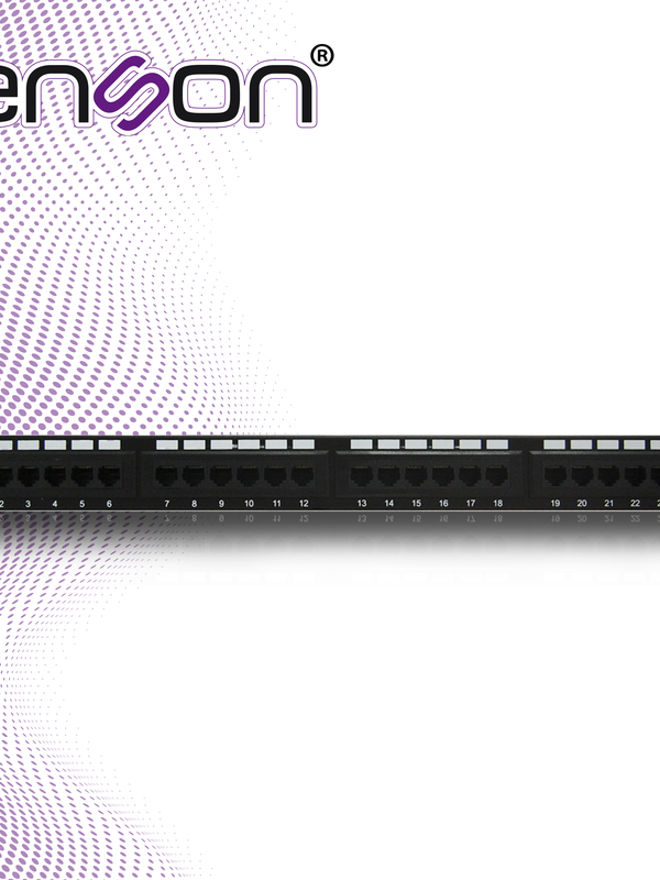 Patch Panel Enson Ens-pa24p5e 1ur Precargado Cat5e 24 Puertos Montaje En Rack Estandar 19