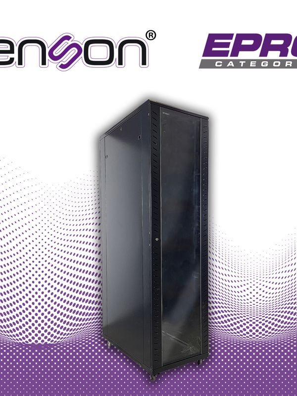 Gabinete De Piso Enson Ens-rkgb45u4 45ur 600x1000x2105mm Puerta Cristal Con Cerradura De Seguridad Abatible Paneles Laterales Remobibles Puerta Trasera Para Trabajo Y Postes Ajustables
