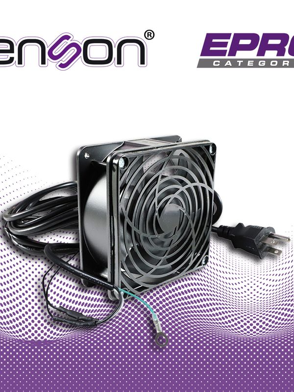 Ventilador Enson 120 X 120 Mm 110vca Con Cable Y Clavija Para Gabinetes Enson Y Otras Marcas