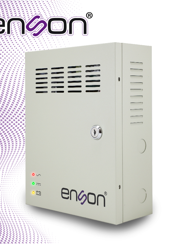 Fuente De Poder Tipo Caja Enson Psb-1218backup 12vdc 10a 18 Canales De 0.5a Cada Uno Y Soporte De Bateria De Respaldo (no Incluye Bateria) Ideal Para Cctv Y Control De Acceso, Baterias Compatibles Bt412/bt712/bt912