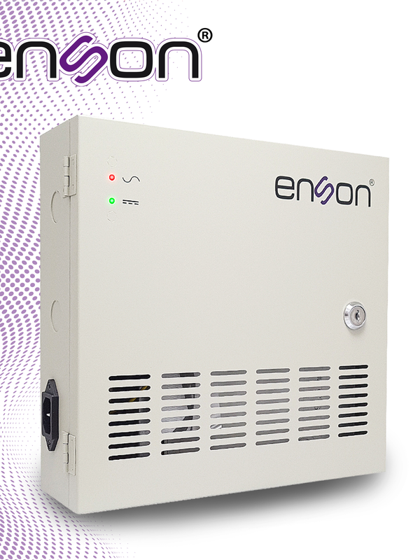Fuente De Poder Tipo Caja Enson Psb-20a-1218 12vdc 20a 18 Canales De 1.1a Cada Uno Ideal Para Cctv Y Control De Acceso