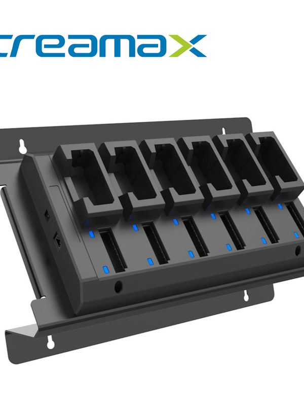 Multi Estacion De Carga Doble Para Bodycam Streamax Multi-station / Estacion Para 6 Bodycams + 6 Baterias / 24 Vcd / Puerto Ethernet / Compatible Con Mbwc 2.0