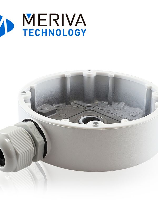 Caja De Conexiones  Redonda Meriva Technology Mva-jb0207 / Montaje En Pared O Techo / Compatible Con Las Camaras Mvd-eb200za / Msc-8314z / Msc-5311