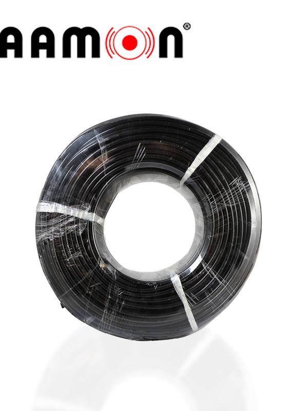 Cable Doble Aislado De Alto Voltaje/ Uso En Cercas Electrificadas/ Calibre 16/ Anti-oxidable/ Facil Manejo/ Alta Conductividad/ Diametro Uniforme/ 100mts. Color Negro