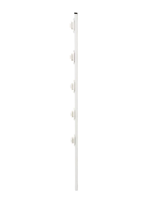 Poste Economico Perfil Con 5 Aisladores De Paso Blanco Colocados Cada 20cm, Para Cercas Electrificadas