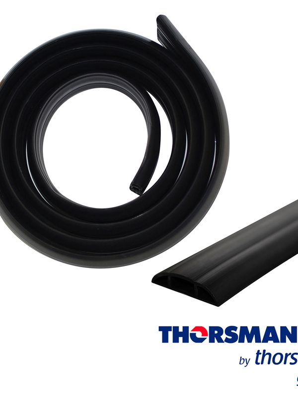 Flexiductho  Thorsman 9300-01254 Rollo 2.5mts, Color Negro,  Resistencia A La Humedad Y Atmosfera Corrosiva, Resistencia Hasta 100 Kg De Paso Continuo,  Alta Rigidez Dielectrica, Pvc Flexible Y Auto-extinguible, Resistente A Los Rayos Uv, Canaleta Ideal Para Instalaciones Electricas En Piso O Zoclo, Su Diseño Tipo Media Caña Brinda Seguridad, Resistencia Y Comodidad.