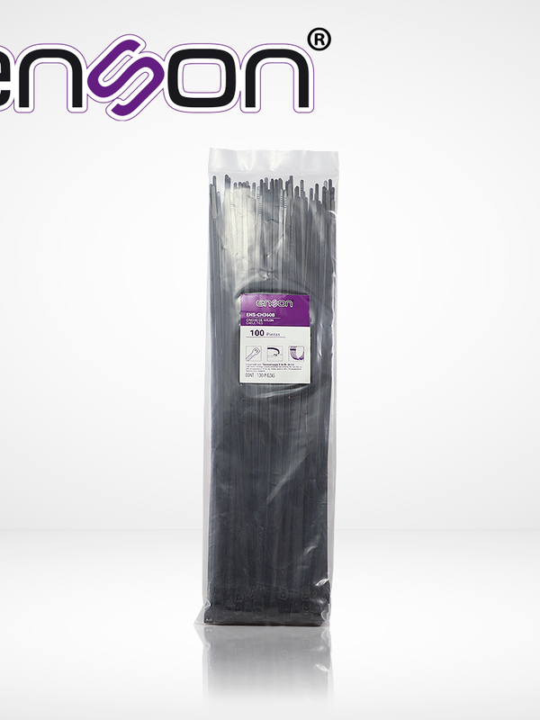 Cincho De Nylon Enson Ens-ch360b Color Negro De 4.8 X 360mm De Longitud Fuerza De Tension De Hasta 22 Kgs