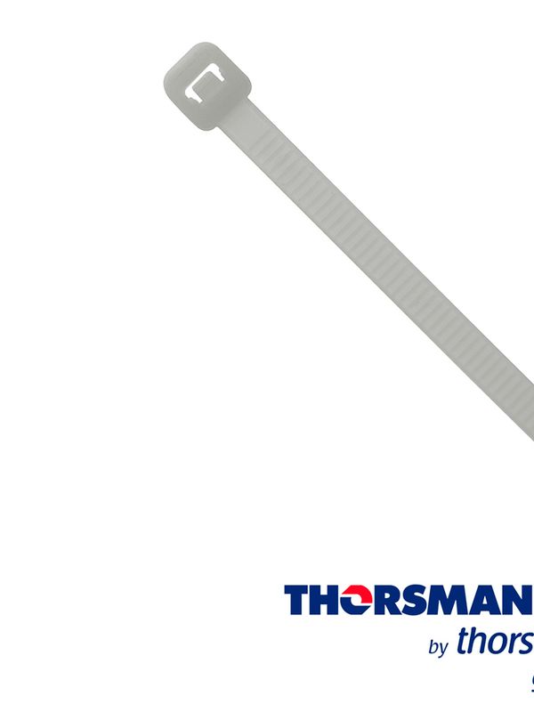 Cincho Nylon Th-190 Thorsman 4200-03000 Color Natural, A 4.8mm - L 190mm, Bolsa/100pzs, Diametro Maximo Capacidad De Atado 49mm, Fabricado En Poliamida (nylon 66), Grado De Flamabilidad Ul 94 V-2, Tension 22 (kg) Ideal Para Ductos Y Cables