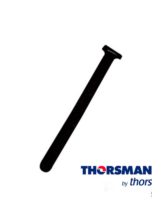 Cinthos De Contacto Thorsman  150mm Largo X12mm Ancho 4300-02001 Color Negro, Bolsa 20piezas, Reutilizables, Ideales Para Identificar, Ordenar Y Sujetar Conductores A Cualquier Tipo De Instalaciones