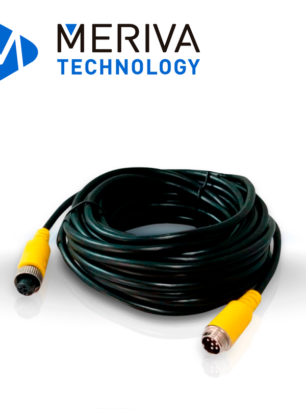 Cable Din De Aviacion Serie Eco Meriva Technology Mcbeip70 / 6 Pines / 7 Metros / Compatible Con Camaras Ip