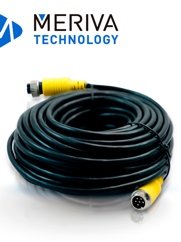 Cable Din De Aviacion Serie Eco Meriva Technology Mcbeip1150 / 6 Pines / 15 Metros / Compatible Con Camaras Ip