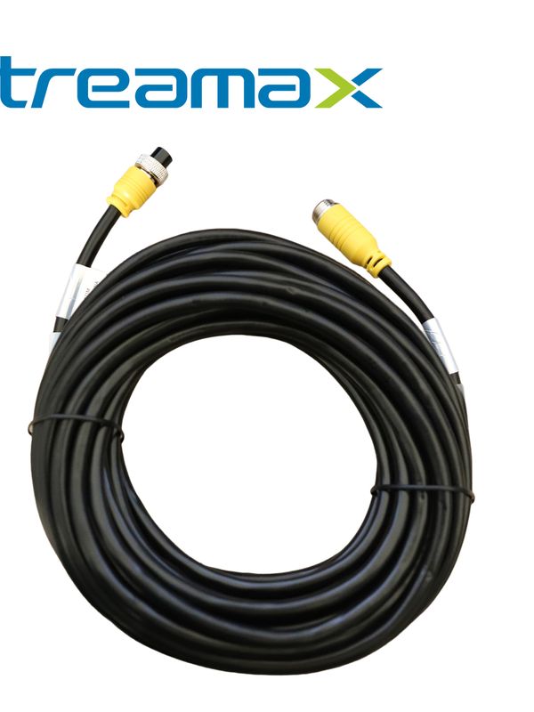 Cable Din De Aviacion 4 Pines Streamax Mcbl110 / 11m / Compatible Para Camaras Hd Solucion Movil / Uso En Interiores / Conector Hembra - Macho / Negro