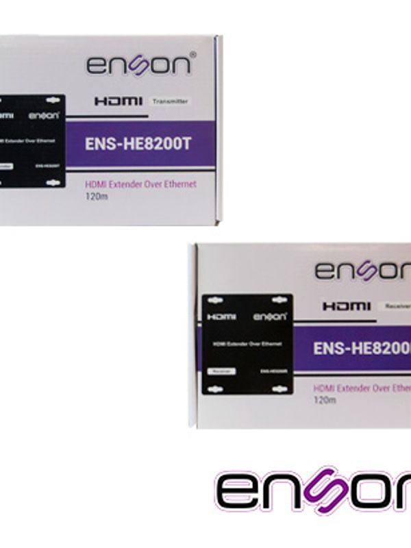 Kit Transmision Hdmi Por Ip Hasta 100metros O Por Medio De Red. Incluye 1 Transmisor Ens-he8200t Y Un Receptor Ens-he8200r