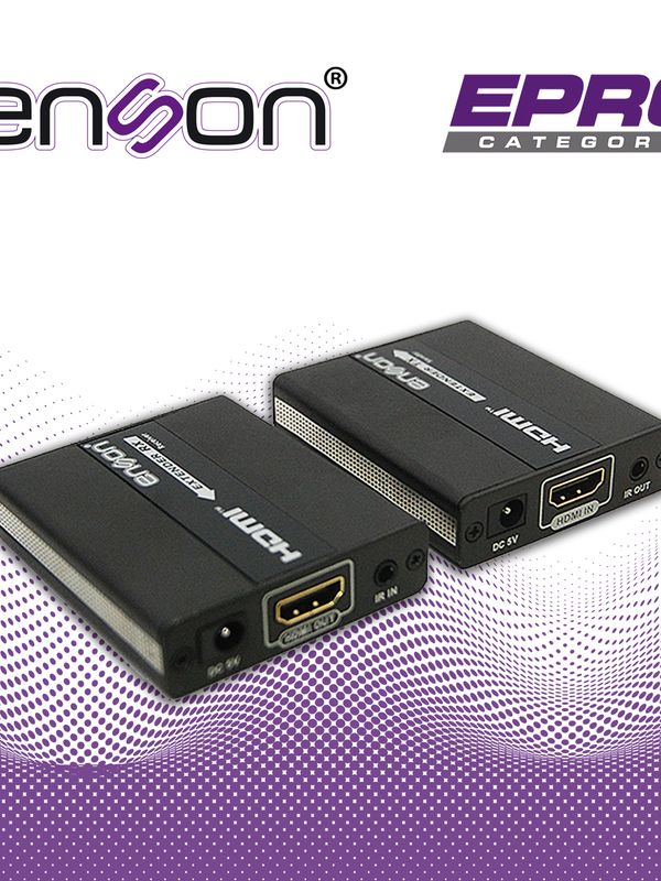Extensor Hdmi Enson Ens-hdmie130 Hasta 120mts De Transmision Full Hd 1080p@60hz Por Cable Utp Cat5e/cat6 Transmite Señal Ir Para Control Remoto