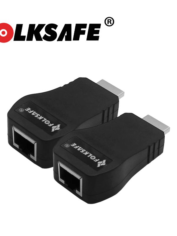 Extensor Hdmi Fs-hdp2000 Folksafe Transmisor Y Receptor Pasivo Hasta 30m Con Utp Cat5e / Extencion De Señal Hdmi Hasta 1080p Facil De Instalar Y Manipular
