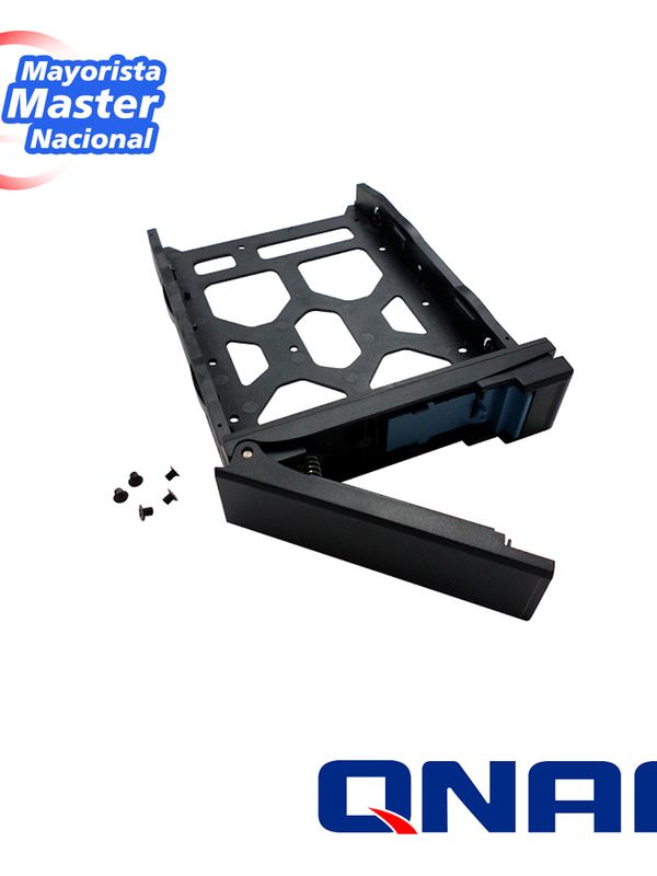 Qnap Tray-35-nk-blk03 Hdd Tray For 3.5" And 2.5" Drives Without Key Lock, Black, Plastic With 6 X Screws For 2.5" Hdd, Tooless