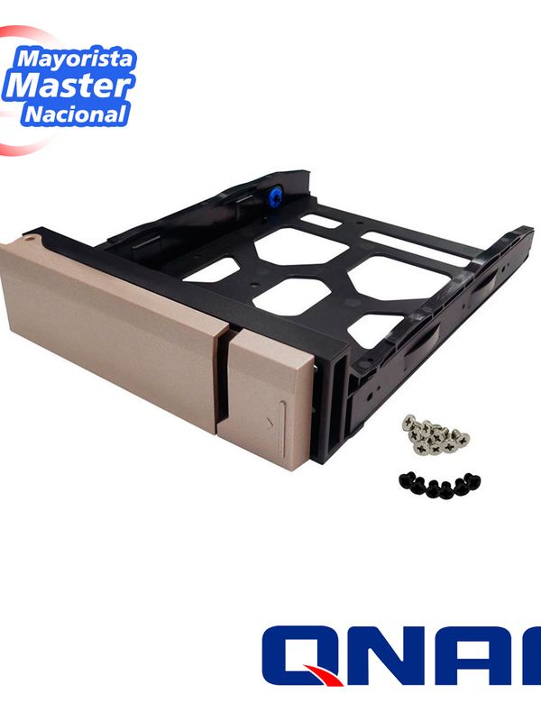 Qnap Tray-35-nk-gld01 Gold Hdd Tray V1 For 3.5" And 2.5" Drives Without Key Lock, Black, Plastic With 6 X Screws For 2.5" Hdd, Tooless