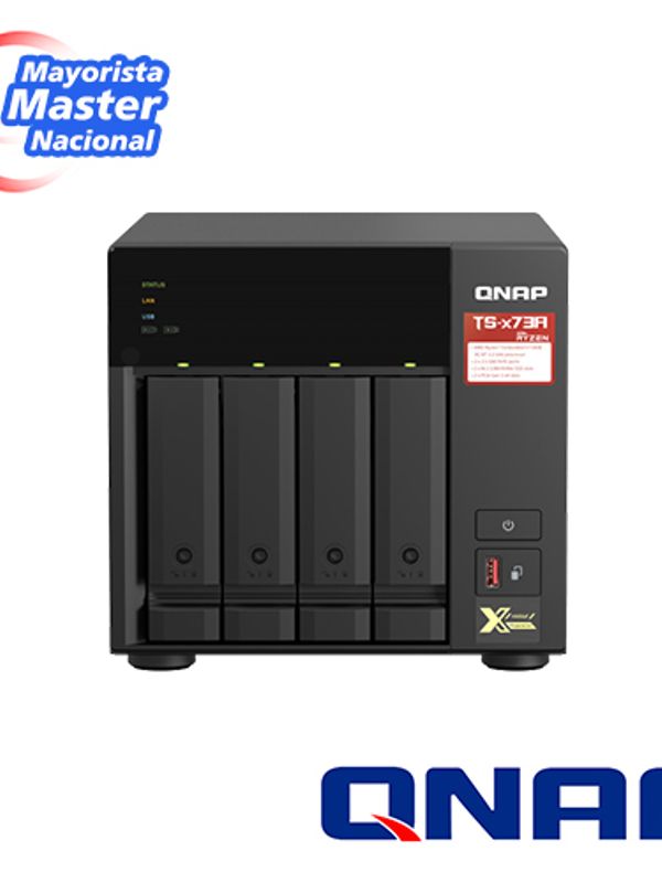 Nas Qnap Ts-473a-8g-us / Procesador Amd Ryzen V1500b / Memoria Ram 8gb / 4 Bahias Frontales Sata 3.5 Pulgadas Y 2.5 Pulgadas / 2 Puertos Rj45 2.5gbe / Montaje En Escritorio / Aplicaciones Pyme Para Compartir Y Respaldar Datos En La Nube