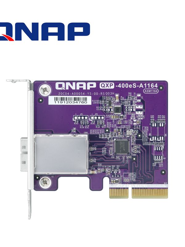Qnap Qxp-400es-a1164 Adaptador De Bus De Host Sata De 1 Puerto Sff-8088 4 X Sata 6gb/s Pcie 3.0 X2 Para Qnap Nas Windows O Linux