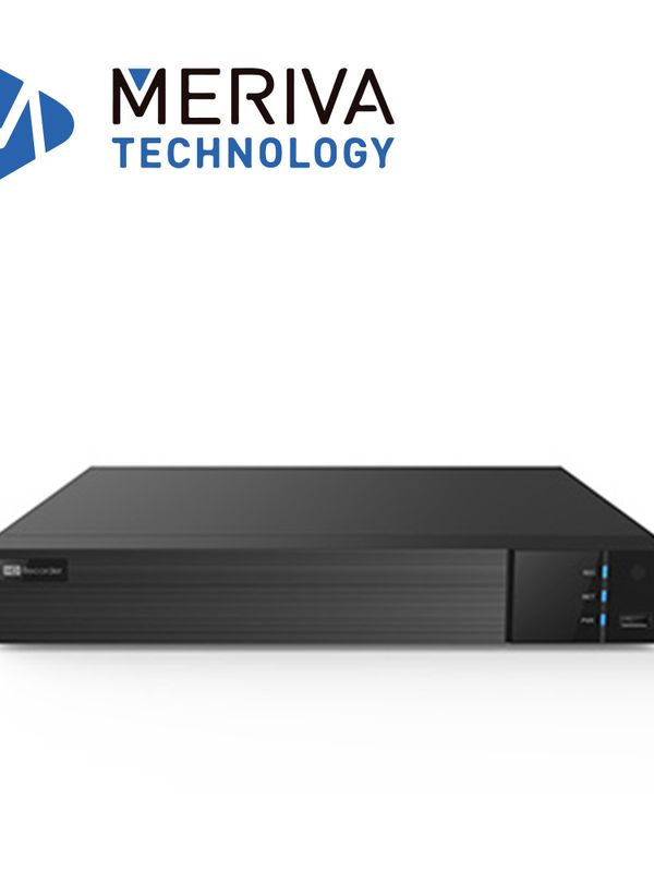 Nvr 16ch Ip 4k Meriva Tecnology Mnvr-1716 / No Poe / Onvif / Salida 1 Hdmi + 1 Vga Simultaneas / Analiticas Mia 2.0 Inteligencia Artificial / Lpr / Hasta 2 Hdd 10tb Cu / P2p / H.265s / 12v / N9000