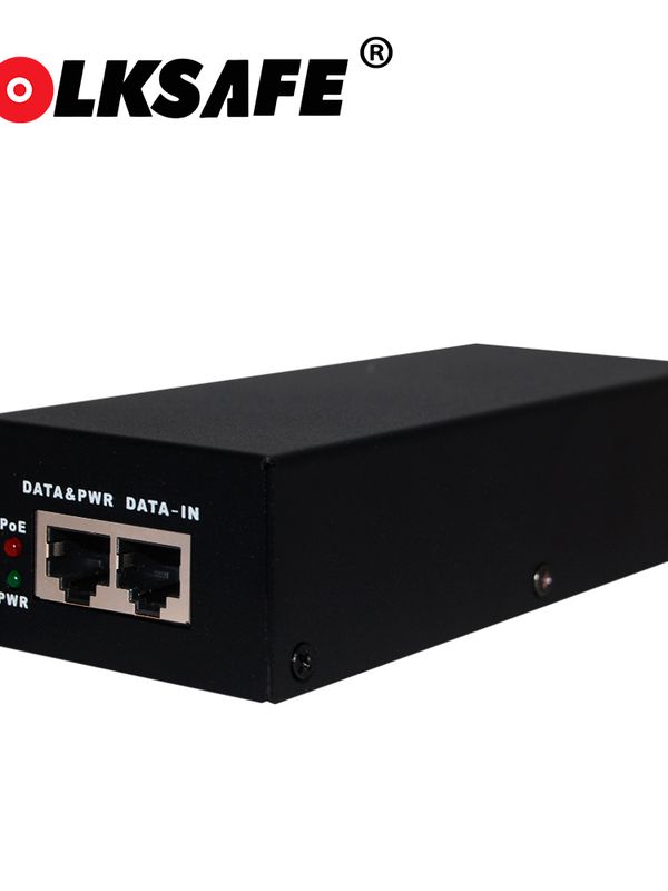 Inyector Poe Folksafe Fs-53d1300 / Gigabit  / 802.3bt / 70 Watts / Entrada De Voltaje 100-240vac / Salida De Voltaje 53vdc, 1.3a