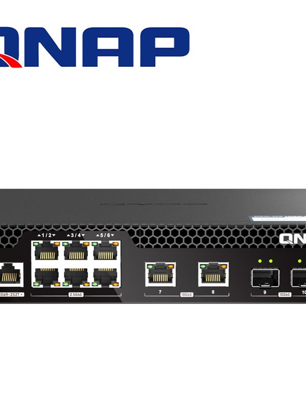 Switch Qnap Qsw-m2106r-2s2t Para Rack / Gestionable / 6 Puertos 2.5gbps / 2 Puertos Sfp+ 10gbps / 2 Puertos 10gbe Nbase-t