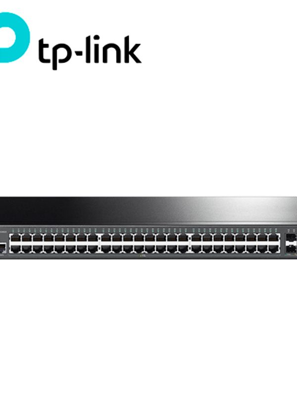 Switch Administrable Tp-link Sg3452x / 48 Puertos Rj45 10/100/1000 Mbps + 4 Puertos 10 Giga Sfp+ / Administracion Centralizada Con Omada / Carcasa Metalica Ideal Para Rack / Uso Interior