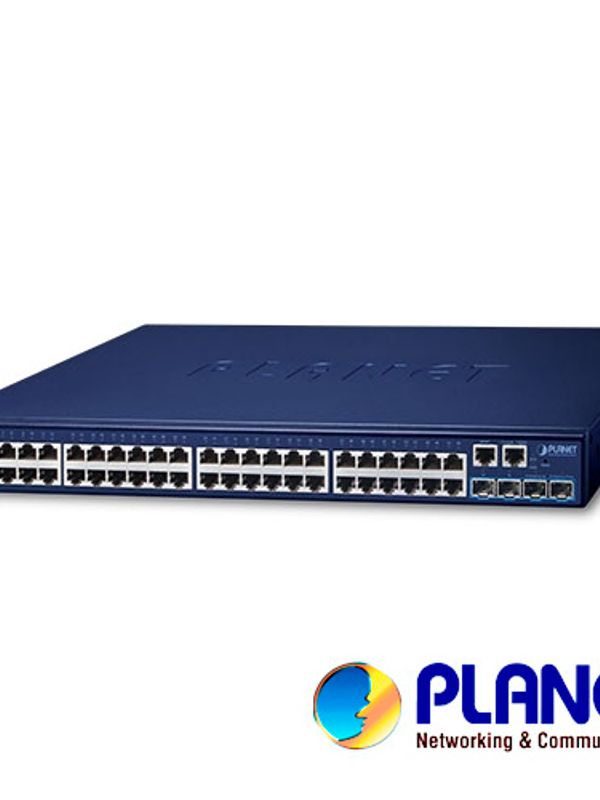 Switch Planet Stacking Sgs-5240-48t4x Administrable L2 + L3 Ruteo Estatico/ 48 Puertos Rj45 Velocidad De Transmision 10/100/1000 Mbps + 4 Sfp Velocidad De Transmision 10 Gbps + 1 Puerto Rj45 Serial/montaje En Rack/temperatura De Operacion 0-50 Grados Centigrados
