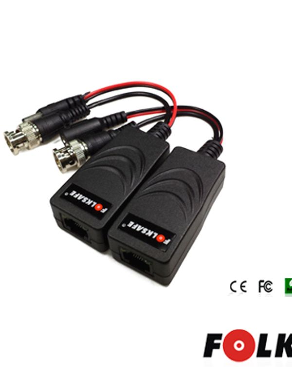 Transceptor Hd Folksafe Fs-hd4301vp, Transmisor/receptor De Video Y Voltaje (12v/24v Dc/ac) Compatible Con Todas Las Marcas De Camaras Con Formato De Video Ahd, Hd-tvi, Hd-cvi Y Cbvs, Soporta Distancia Maxima De Cableado Para Video Ahd 250mts A 2mp, Distancia Maxima De Cableado Para  Voltaje De Alimentacion A Camara Ahd 2mp Con Fuente De 12v 3amp Es De 50mts, Cuenta Con Proteccion De Descargas De