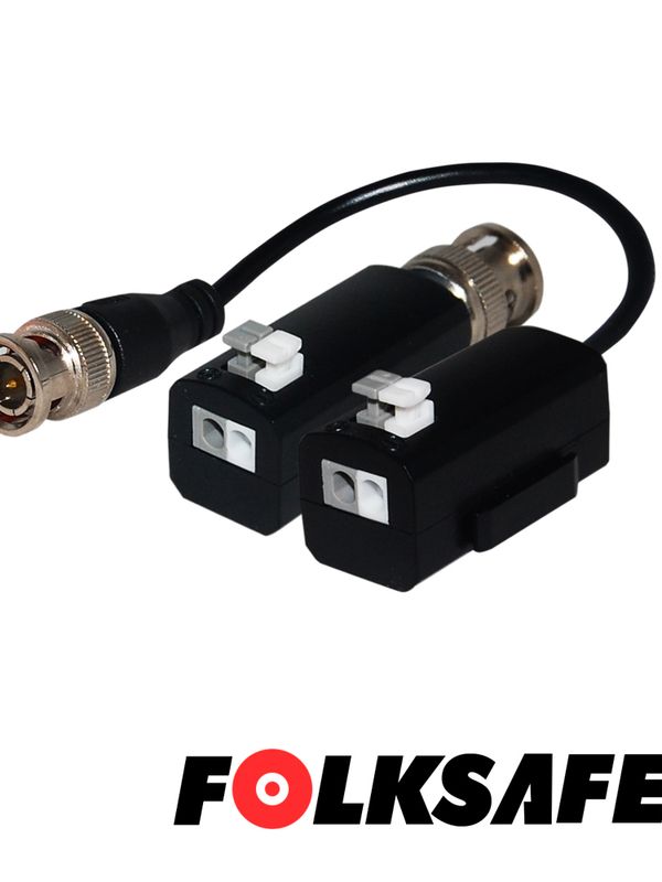 Transceptor Hd Folksafe Fs-hdp4101c Transmisor/receptor De Video Pasivo 1ch Tipo Push-in, Distancia Maxima De 320mts De Cableado Para Video Ahd 1.3mp, 180mts 5mp Ahd, Compatible Con Todas Las Marcas De Camaras Con Formato Hd-tvi / Cvi / Ahd / Cvbs. 720p / 960p / 1080p / 3mp / 4mp / 5mp / 4k(consultar Tabla De Distancia De Transmision). Cuenta Con Proteccion De Descargas De 2kv En Entrada/salida De