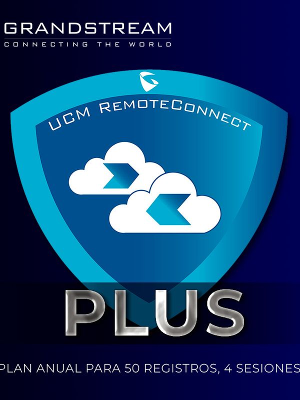 Suscripcion Grandstream Ucmrc-plus Ucm Remote Connect Plan Anual Para 50 Registros, 8 Sesiones