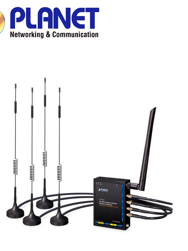 Router Celular 5g Industrial Planet Icg-2210w-nr-us / 2 Slots Micro Sim / 4 Antenas Externas 5dbi Para 5g / 1 Puertos Lan/wan Rj45 10/100/1,000mbps / 1 Puerto Wan Rj45 10/100/1,000mbps / 1 Puerto Consola / 1 Antena Wifi 11dbi Doble Banda (2.4 Y 5ghz) / Instalacion Din-rail/pared / Alimentacion 9-36vcd