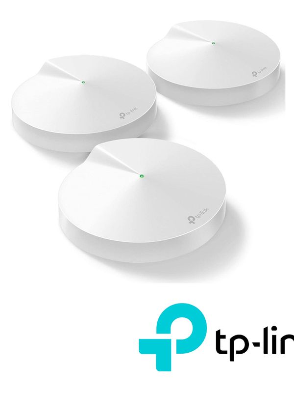 Sistema Wi-fi Mesh Tp-link Deco M5(3-pack) Ac1300 Dual Band, Hasta 100 Equipos, Bluetooth, Usb Tipo C, Mu-mimo, 4 Antenas Internas